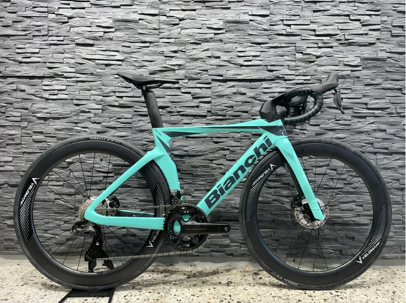 Bianchi Oltre Comp Ultegra Di2 12sp Matt Black Celeste-12